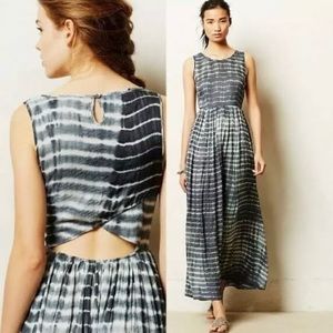 Neuw Black and White Tie-Dye Maxi Dress